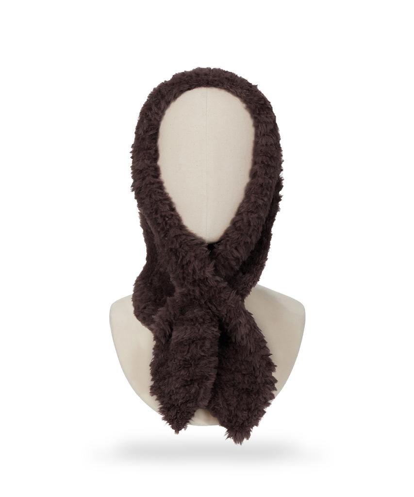 Bajal Label Fur Bandana Brown