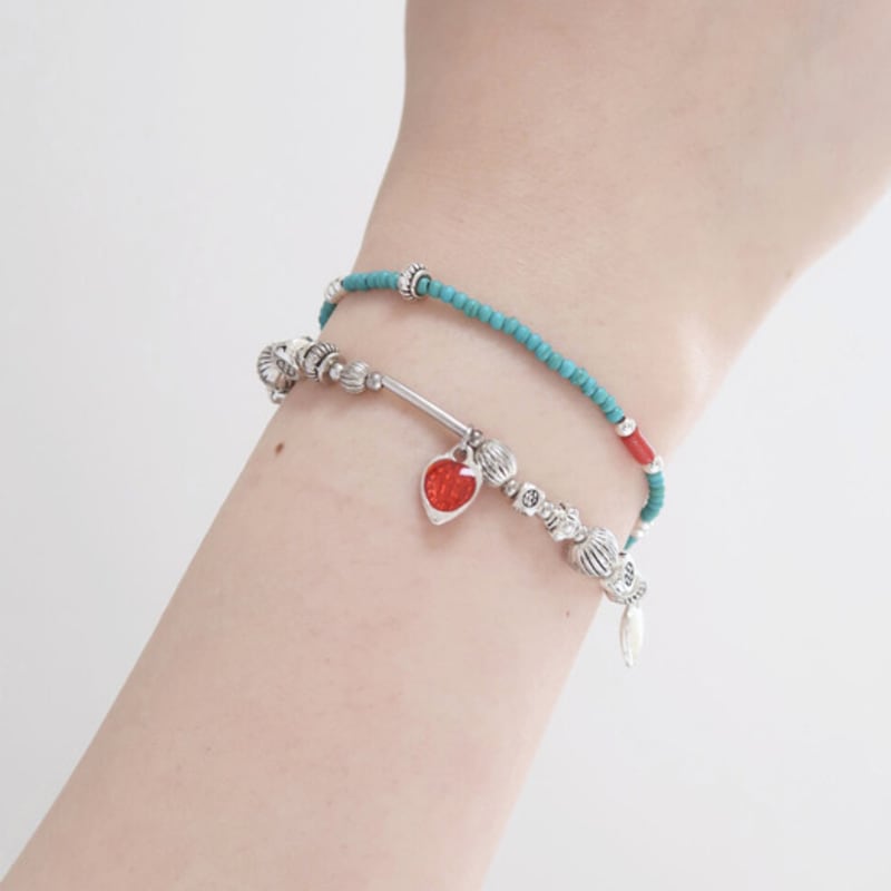 821WEBSERVICE rondel pendant bracelet (color)