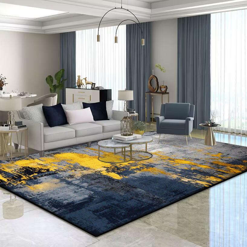 Modern Abstract Living Room Decoration Carpet Large Area Soft Lounge Rug Nordic Rugs for Bedroom Washable Anti-slip Floor Mat