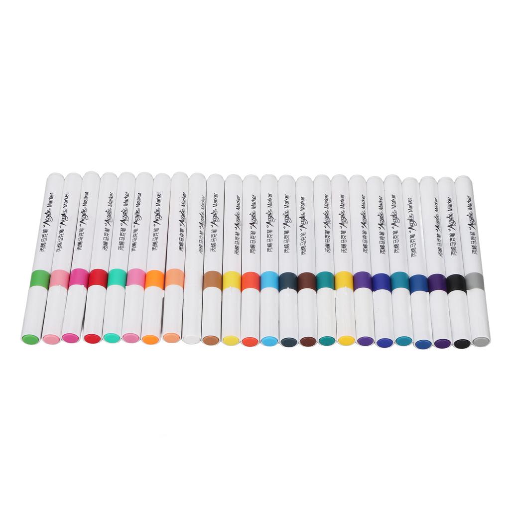 Acrylic Paint Markers Water Based Ink Waterproof High Coverage Paint Pens Paint Markers for DIY