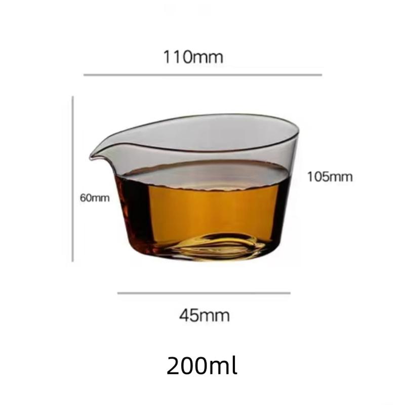 

Japanese Style 200ML Water Droplet Glass Fair Cup Tea Dispenser Heat Resistant Tea Divider Serving Teacup Chahai Kung Fu Tea Set 200ml