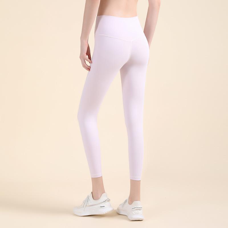 Dams Plus Sammet Borstade Yogabyxor - Varma, Persikofärgade Stuss, Smal Passform för Höst/Vinter Träning