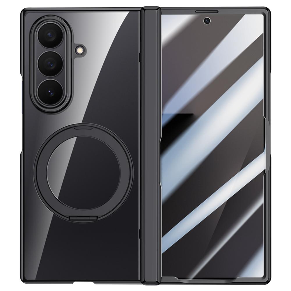 For Samsung Galaxy Z Fold7 5G Case Compatible with MagSafe Kickstand Electroplated PC Phone Cover with Screen Protector