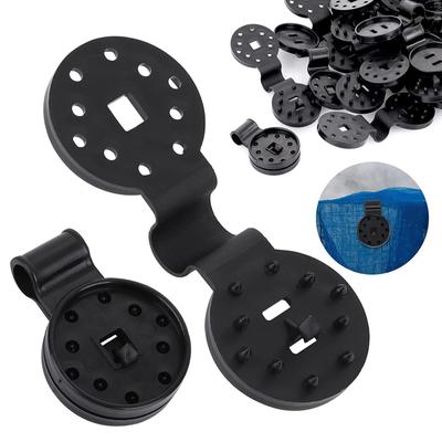 20/50/100PCS Shade Cloth Plastic Clips Round Plastic Black Clips Windproof Awning Clamp Grip Shade Fabric Accessories
