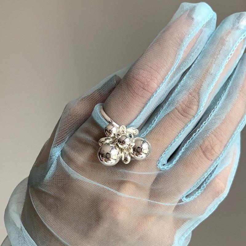Xiaohongshu S925 Sterling Silver Summer Ring: Women's High-End Niche Light Luxury, Non-Fading Silver Jewelry