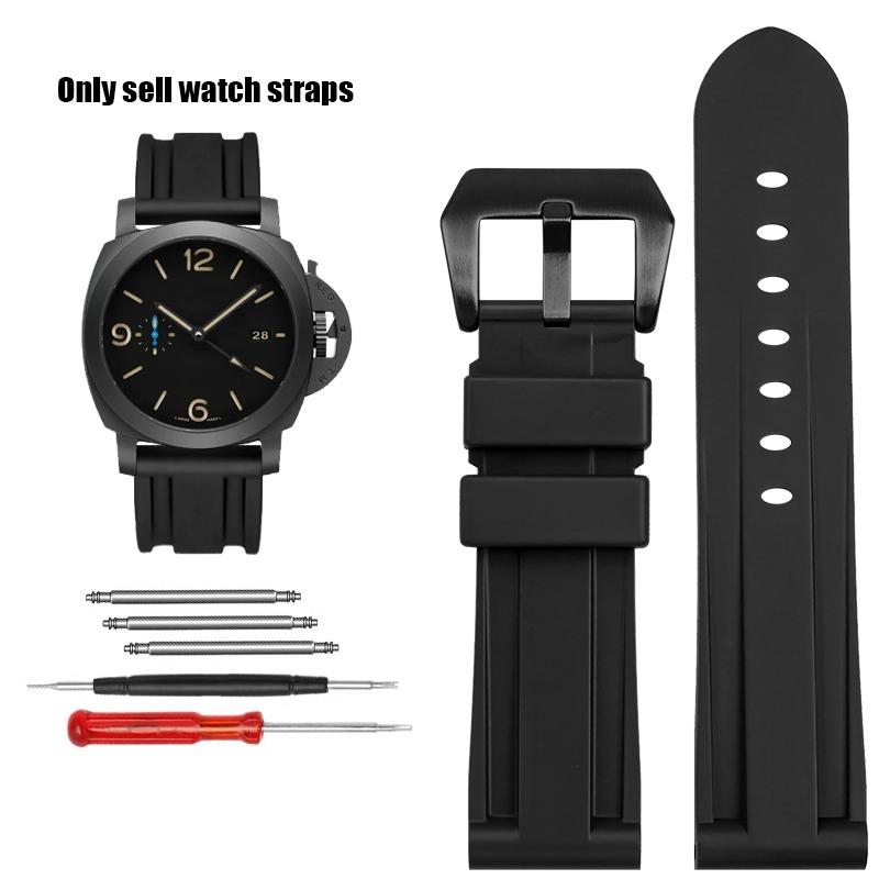 Für Panerai Lumino PAM01312 PAM441 359 111 Armband Dickes Meer Wasserdicht Herren Silikon Uhrenarmband 22 24mm 26mm Gummi Uhrenarmband