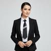 Mode Strasssteine Perlen Krawatte Koreanischer Stil Schwarz Handbestickt Lange Krawatte Akademischer Stil Geometrische Dekoration Hemdkrawatte Damen