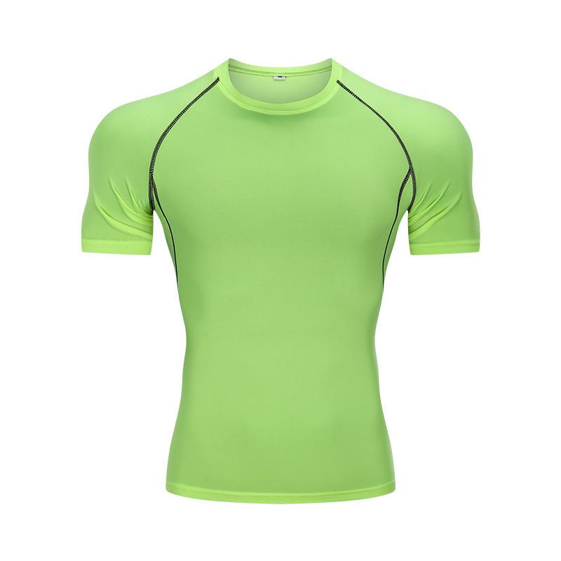 Men's Breathable Quick-Dry Short-Sleeve T-Shirt for Running and Gym Training