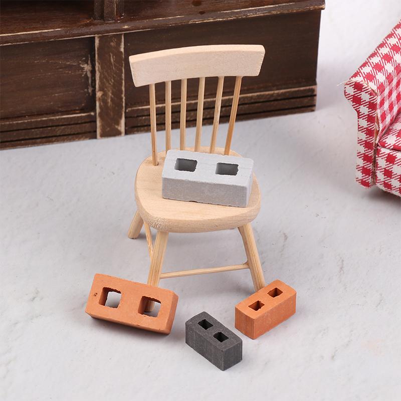 20/50Pcs Miniature Cinder Blocks Model 1/12 Dollhouse Micro Landscape Mini Concrete Bricks Toy Micro Scene Construction Props
