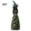Gothic Shelf Accent Autumn Witch Figurine Statue, Resin Halloween Fall Tabletop Decor, Thanksgiving Table Centerpiece Ornament for Mantel Fireplace