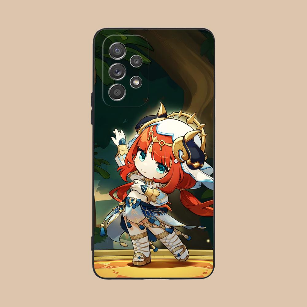 Game GI Nilou Matte TPU Mobile Phone Case for Samsung Galaxy M55 54 42 35 34 33 32 23 22 15 14 13 12 F55 5G Colorful Cover