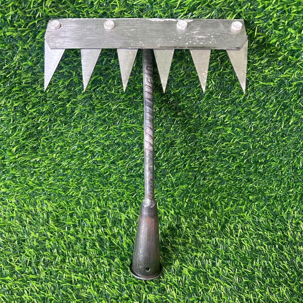 Multifunctional Farm Tools: Iron Rake & Weeding Hoe for Tilling, Loosening Soil, and Raking Grass