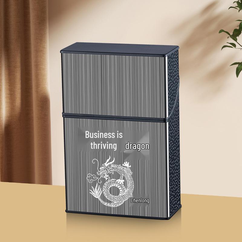 Large Capacity Creative ABS Plastic Cigarette Case - Pressure-Resistant and Moisture-Proof