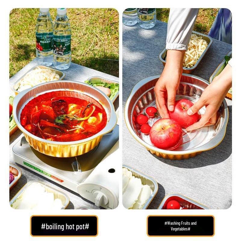 ZISIZ Disposable Aluminum Foil Hot Pot