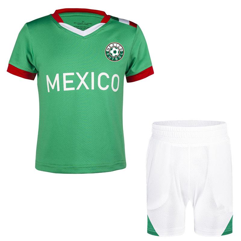 

US, Canada and Mexico World Cup fans T-shirt mesh cloth quick-drying digital printing short-sleeved Mexican youth football jersey One size fits all