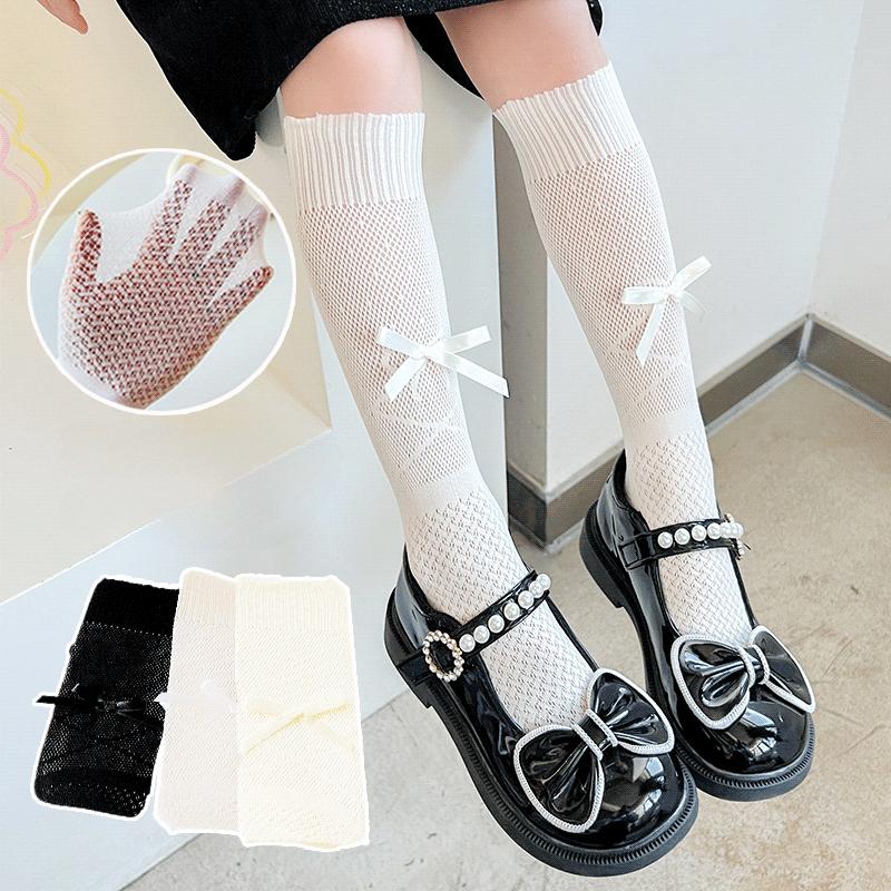 Mädchen Lange Wadenstrümpfe Frühling Sommer Dünne Netz Kniehohe Socken Kinder Weiße Spitze Lolita Prinzessin Socken