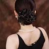 Starry Sky Large Hair Band High Elastic Bubble Hair Rope Flower Bud Headdress  For Women Girls