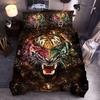 Bohemian Style Comforter Bedding Sets Indian Wolf 3pcs Animal Duvet Cover Sets King Size Boho Bedding Polyester Ropa De Cama