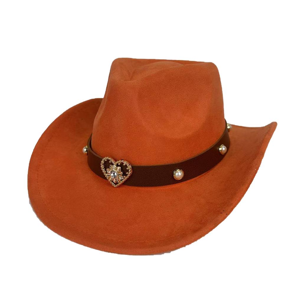 New Love Accessories Decorative Belt Western Cowboy Hat Tibetan Retro Top Hat Retro Jazz Hat Fashion Felt Hat