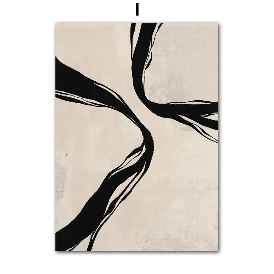 Modern Minimalism Wall Art Nordic Canvas Painting Black Gray Abstract Flower Leaves Girl Face Posters And Prints Wall Pictures