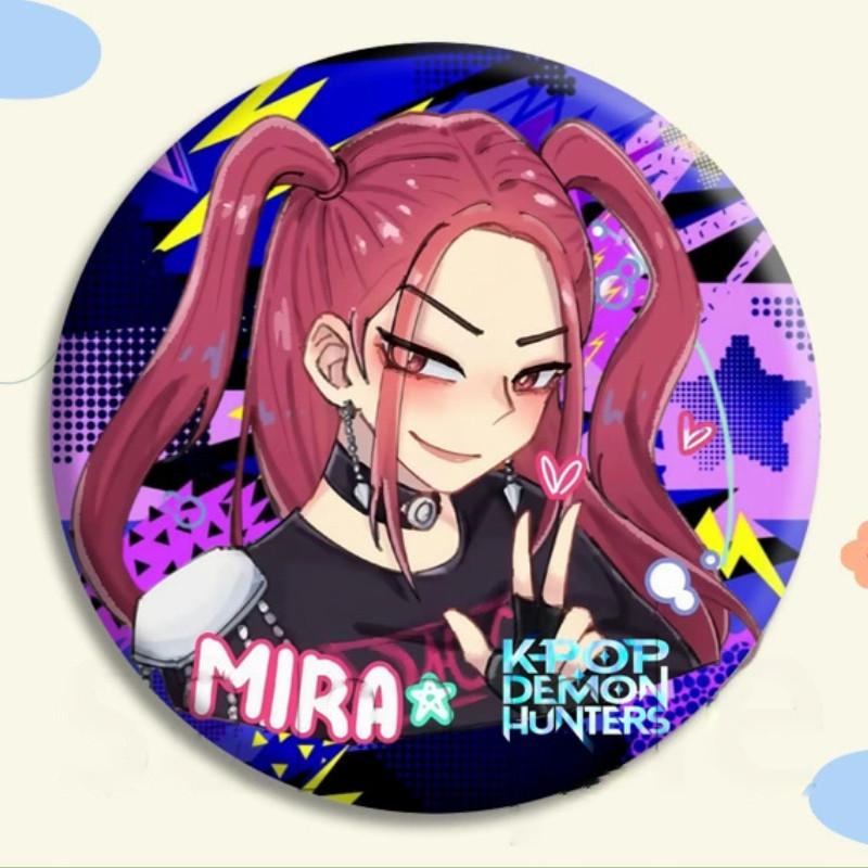 Demon Kpop Hunters Badge Character Pattern Anime Merchandise Fashion Fans Gift