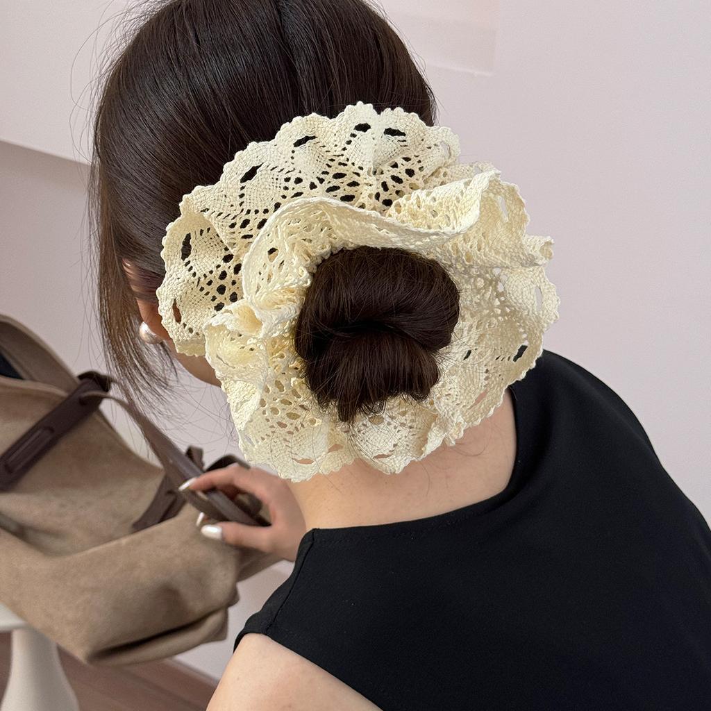 Large big elastic hair band tie scrunchies rubber for women girl fascinator vintage popular popular new in Gift kpop adults