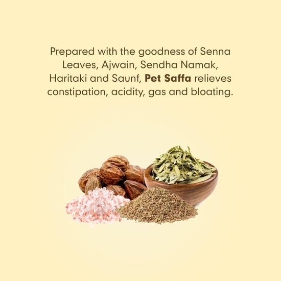 Pet Saffa Granules | Natural Laxative | Constipation Relief | Relief from Disgetive Problems Like Acidity, Gas & Bloating |120 Gm (Pack of 3)
