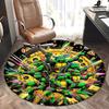 Pizza Turtles,Cosmic Pizza Party Chair mat Round Rug Office carpet, Machine Washable, Non slip, Suitable for Living Rooms, Bedrooms