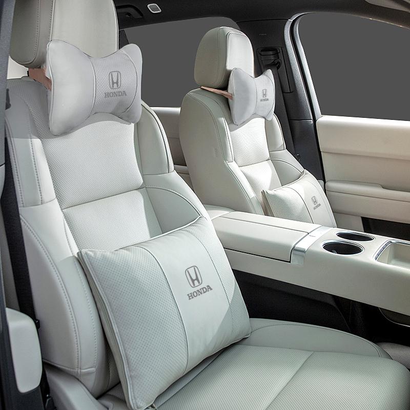 Honda Accord CR-V Civic Car Headrest & Lumbar Support Pillow Set