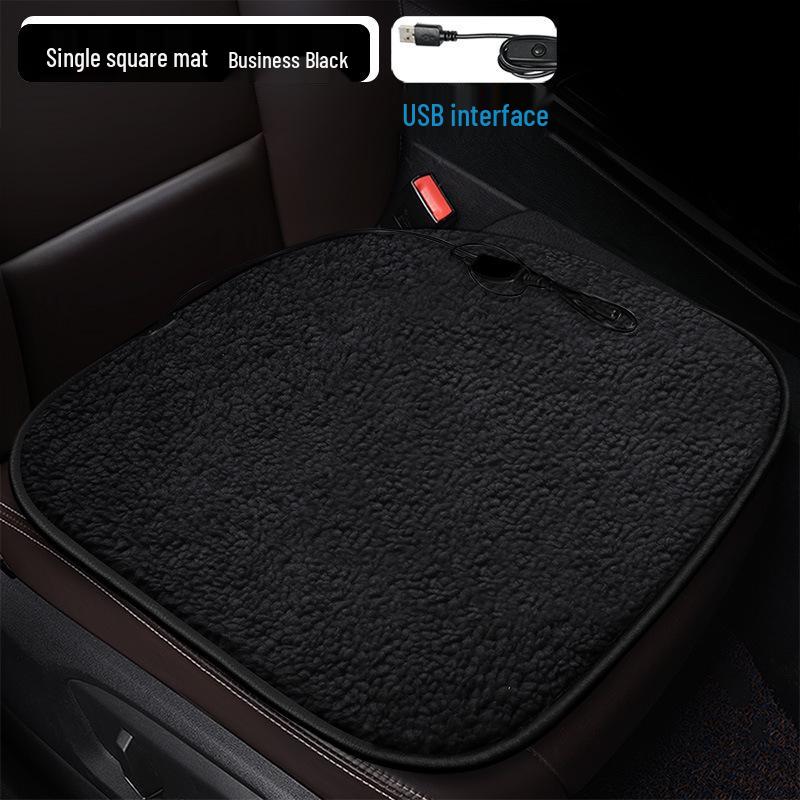 Cross-Grid Heated Car Seat Cushion - Winter Interior Accessory