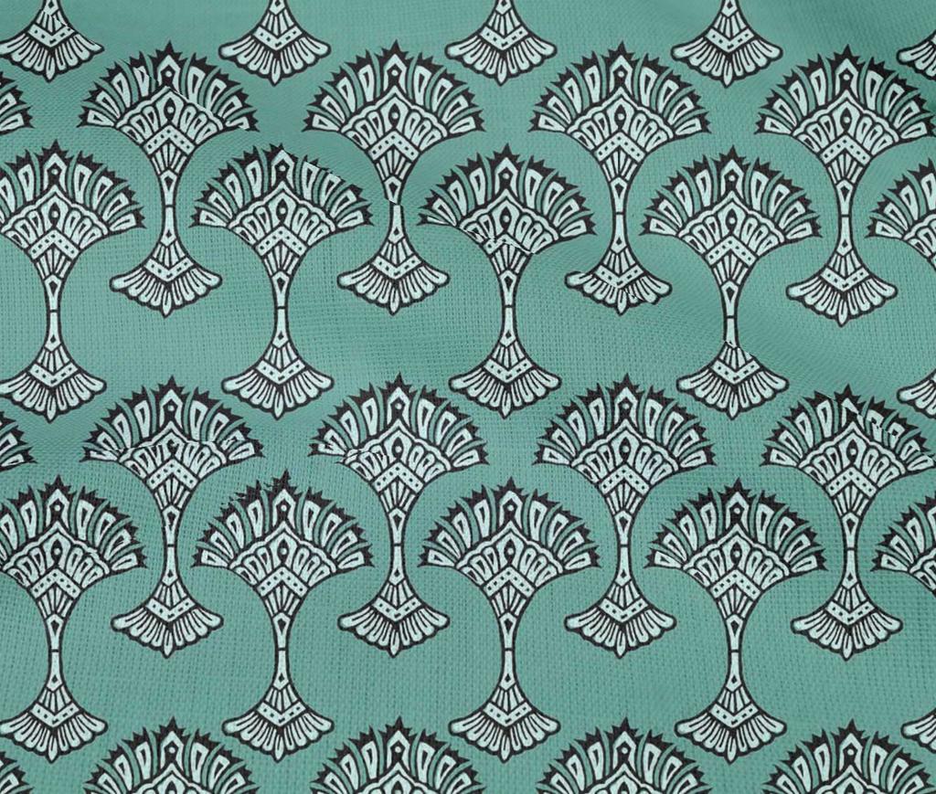 oneOone Cotton Flex Fabric Floral Block Printed Fabric 1 Yard 40 Inch Wide