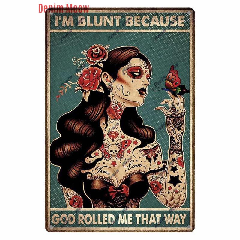 Vintage Hair Stylist Metal Tin Sign, Tattoo Artist Metal Poster, Retro Hairdressing Salon,  Room Wall Poster, Home Decor WY243
