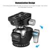D-40 PRO Double Panoramic Head CNC Aluminum Alloy Ball Head U Notch Design Low Center of