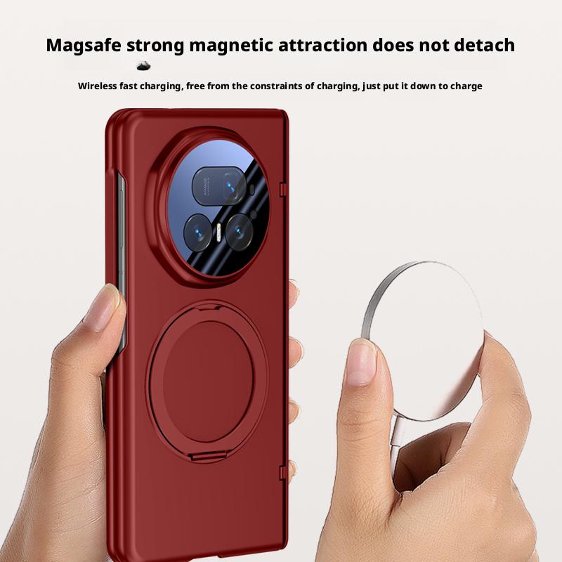 Etui do Honor Magic V5 Przyjazne dla skóry Matowe Magnetyczny Uchwyt obracany o 360° Składany Zawias z Folią Ochrona Obiektywu Twarda Pokrywa