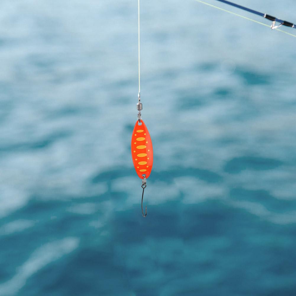 Przynęty na pstrąga Błystki na pstrąga do łowienia Przynęty na pstrąga na pstrąga3.5g 3.4cm(Pomarańczowa Żółta Kropka)