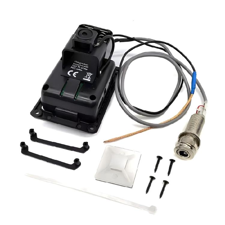 301 Pickup 4 Band Acoustic Guitar Pickup with Tuner Double Model Guitar Preamp Tuner Piezo Pickup Guitar Accessories