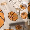 Basketballringe und Bälle Luxuriöse Chiffon-Schergardinen für Wohnzimmer Schlafzimmer Dekoration Fenster Voiles Tüllvorhang