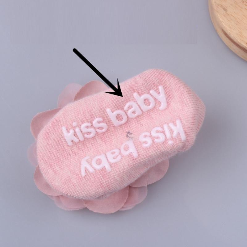 Lace Headband & Socks for Baby Unisex Boy Girl Elastic Headdress Anti-Skid Floor Socks Gender Neutral Heads Accessories