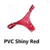 Plus Size Latex Low-Rise G-String Panties Hollow Pvc Shiny Sexy G String Micro Thong Women T-Back Erotic Lingerie Stage Wear F24