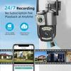 EU CCTV Camera V380 Pro 4K 8MP Wi-Fi 4G SIM Card Outdoor IP Security Camera Bidirectional Call Color Night Vision AI WiFi Camera
