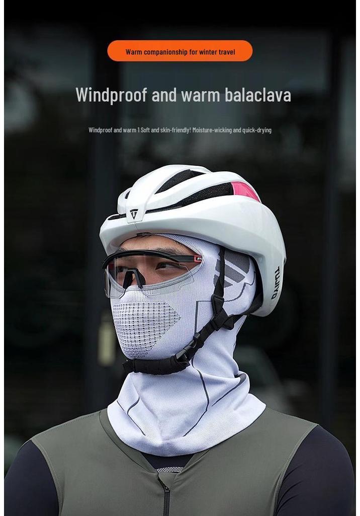 Lightweight Knit Ski Mask with Ear & Wind Protection - Breathable Warmth for Winter Cycling.