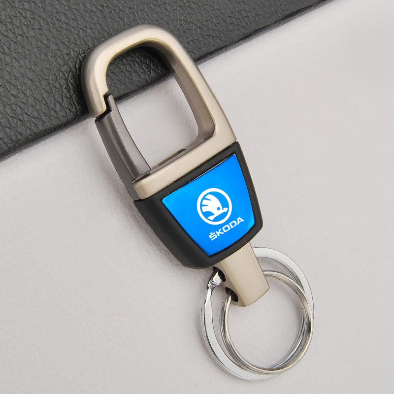 WVCL8 3D metal car shape LOGO key chain zinc alloy car gift jewelry keyring for Skoda octavia fabia rapid yeti superb octavia a5 a7