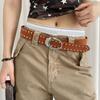 Retro Suede Rivet Belt Luxury Design Punk Waistband Business Waist Belt  Paired with Skirts Jeans