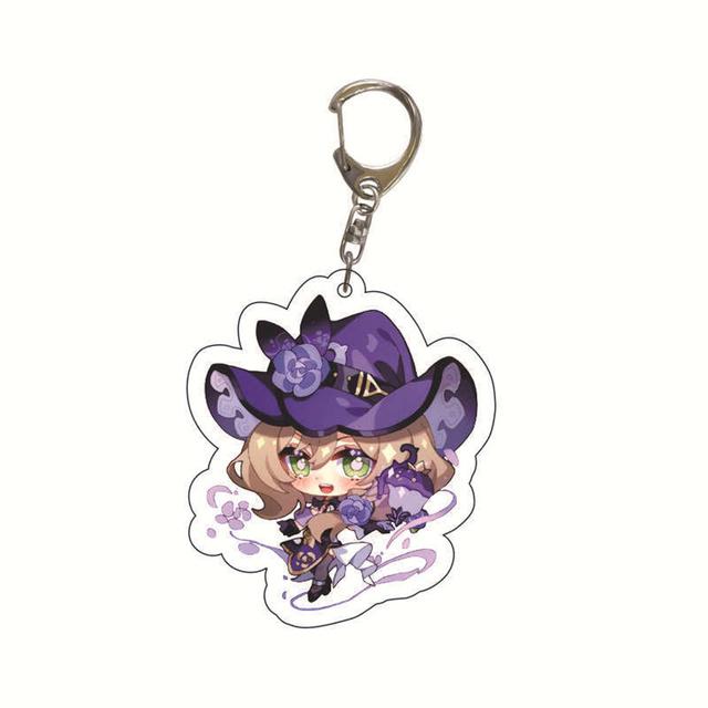 

Милі персонажі аніме пара брелок гра аніме Genshin Impact брелок аксесуари прозорий брелок кулон мультфільм значок для жінок аксесуари подарунок