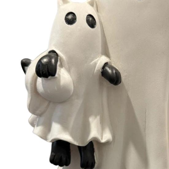 Halloween Ghost Statue Mini Resin Figurine Cute Funny Cartoon Design Spooky Statue Festival Party Decoration