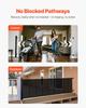 Retractable Baby Gate, Extends to 4150 mm Extra Wide, 990 mm Tall, with Reinforced Fiberglass Strips, Avoids Crawling Through, Mesh Dog Gate for