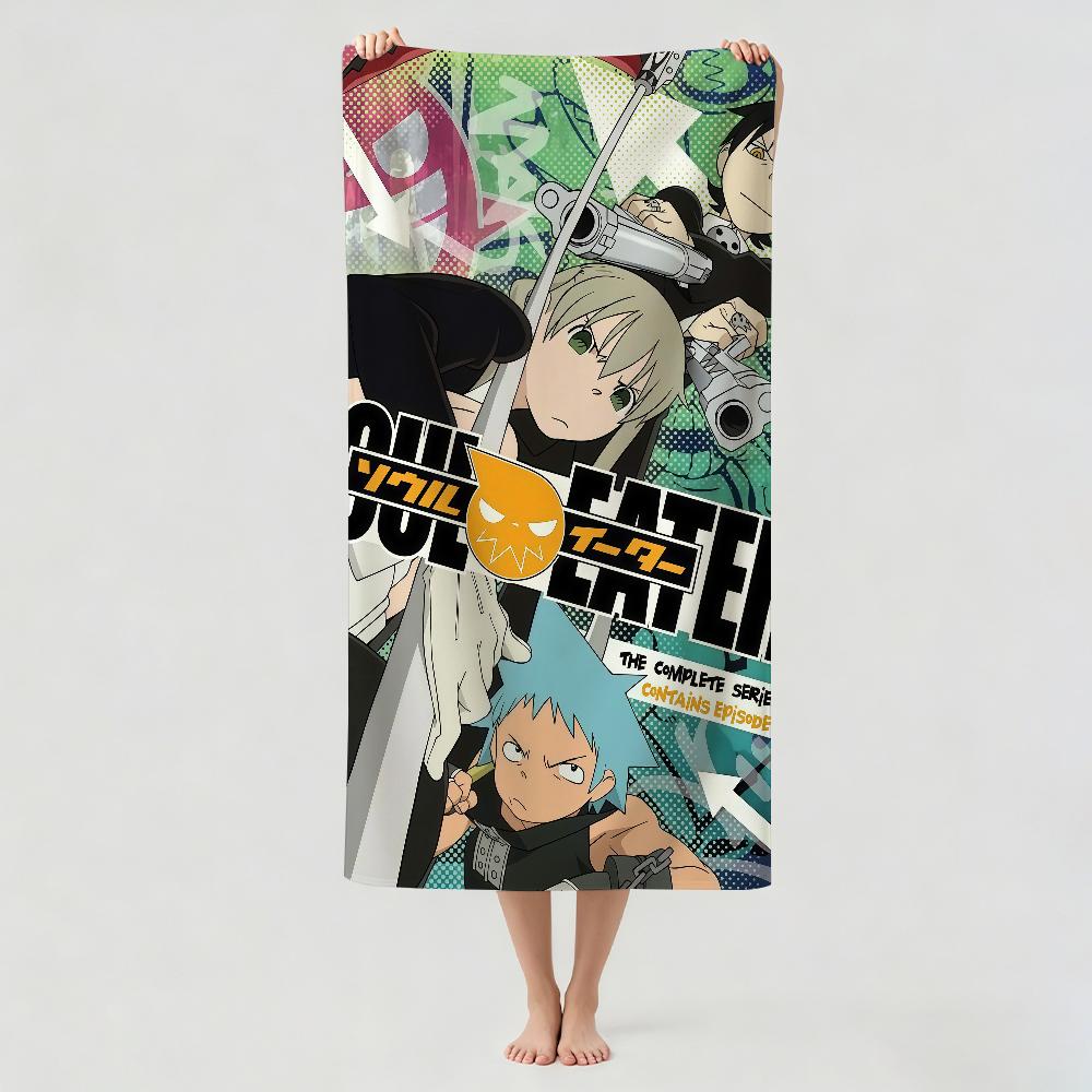 Adventure anime S-Soul E-Eater Towel Drying Bath Towel Applicable To Light Swimming Camping Yoga Beach Out