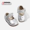 Spring 2026 Toddler Girls' Lace Trim Leather Shoes - Soft Sole, Non-Slip