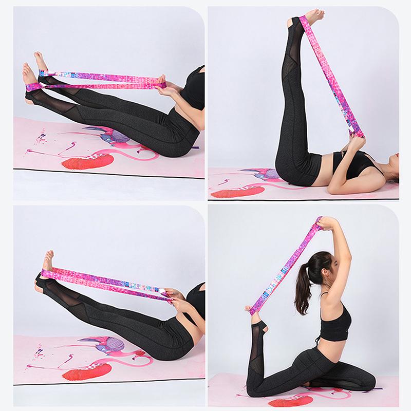 Yoga Mat Strap Belt Adjustable Sports Sling Shoulder Carry Strap Belt Exercise Stretch Fitness Equiment Elastic Yoga Belt
