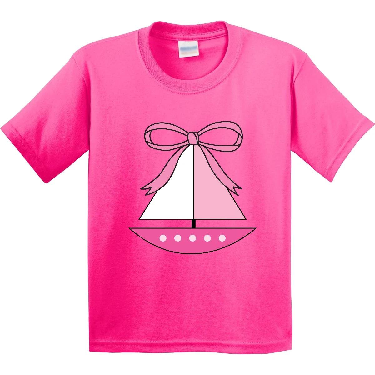 Inktastic Sailboat Cute Pink Sailing Youth T-Shirt Boating Pretty Nautical Ocean 140